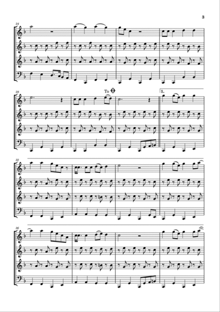 Rocky Top Woodwind Quartet scores gallery preview page 4