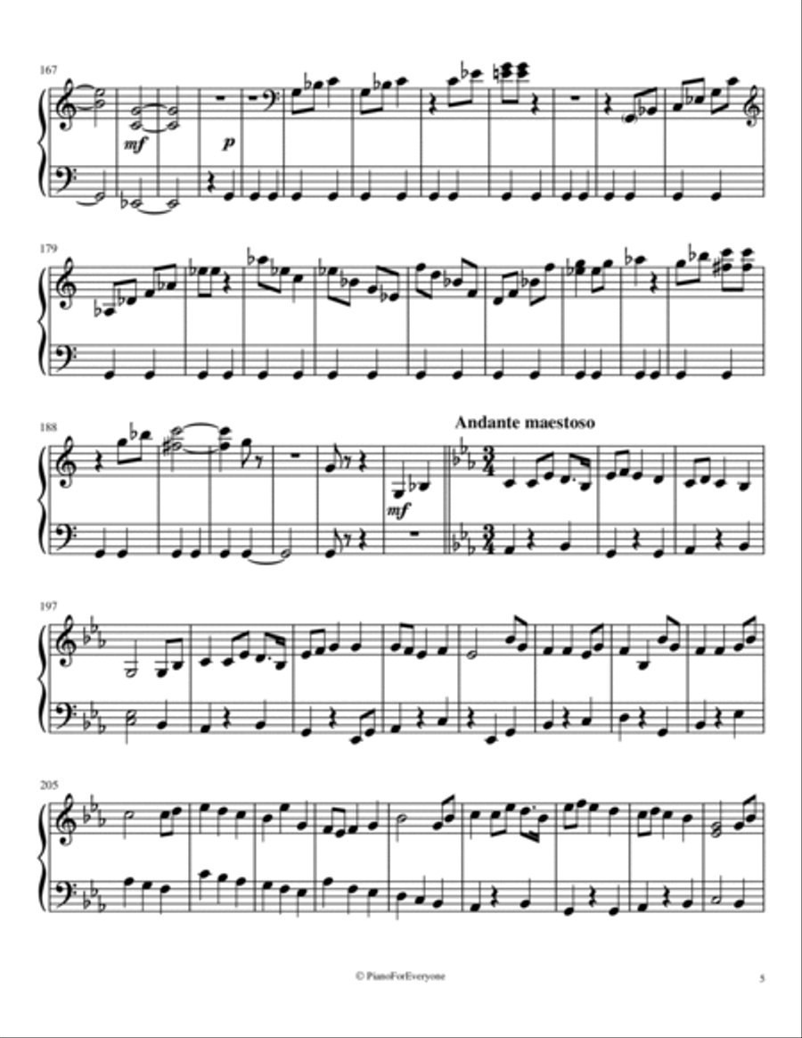 'Jupiter' from The Planets - Holst (Easy Piano) Easy Piano scores gallery preview page 5