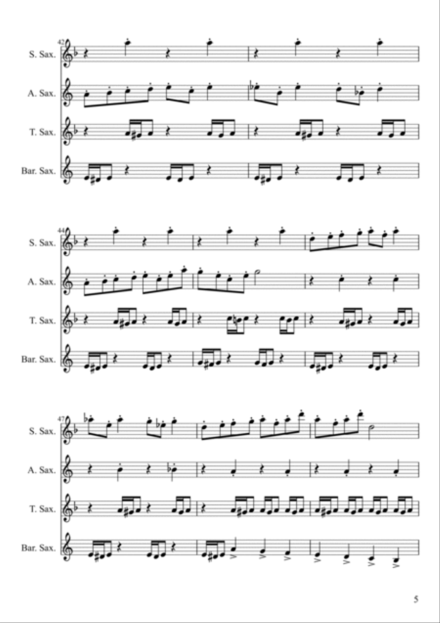 In The Hall of The Mountain King Woodwind Quartet scores gallery preview page 5