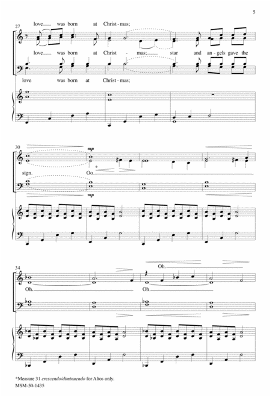 Love Came Down at Christmas 4-Part scores gallery preview page 5