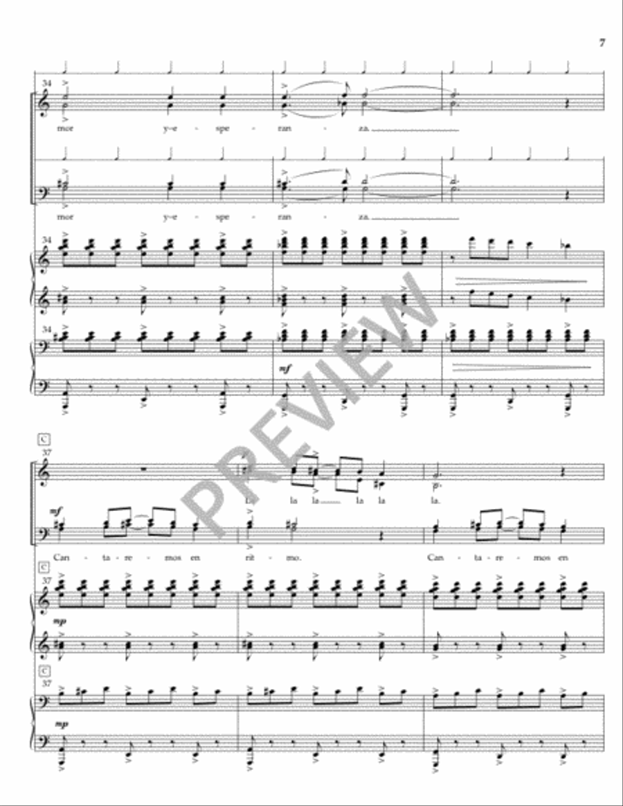 Ritmo (SATB Piano Score) Ritmo (SATB Piano Score) 4-Part scores gallery preview page 6