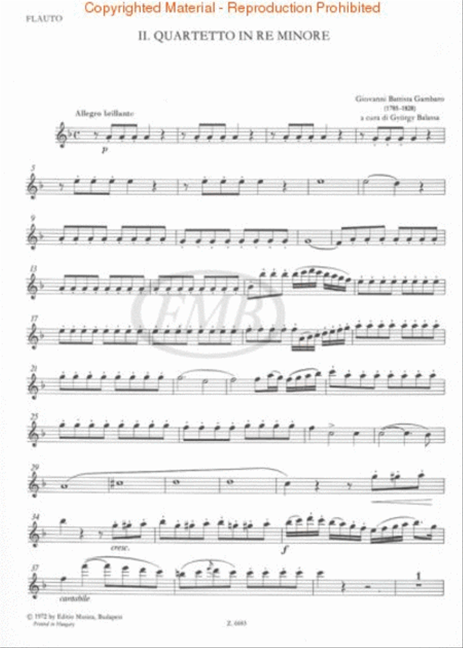 Quartet in D Minor for Flute, Clarinet, Horn, Bassoon Woodwind Quartet scores gallery preview page 2