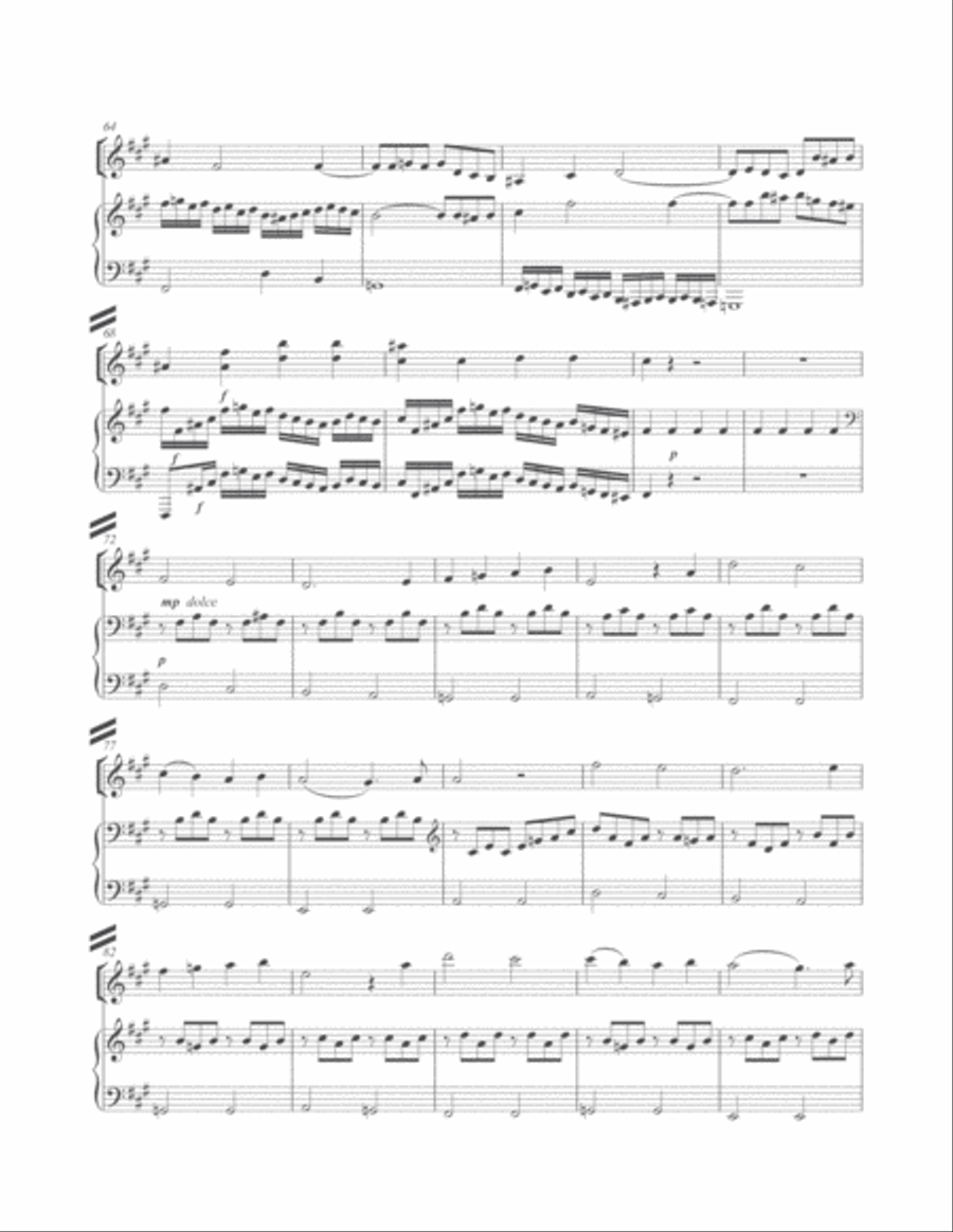 Sonata in A major for Violin and Piano Chamber Music scores gallery preview page 5