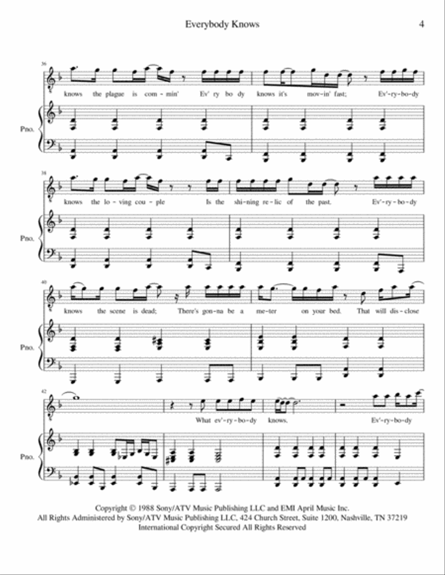 Everybody Knows Voice scores gallery preview page 4