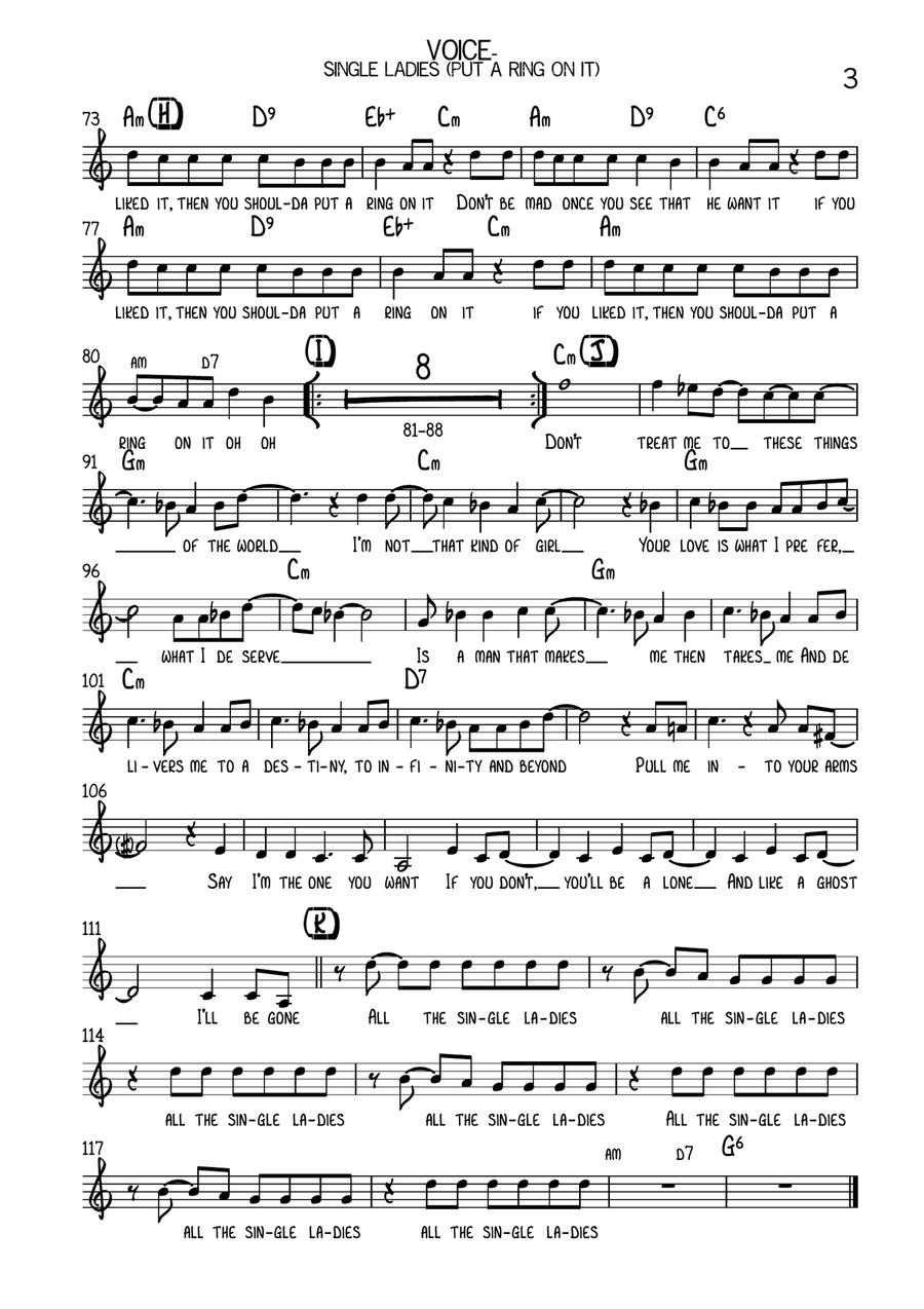 Single Ladies (Put A Ring On It) Jazz Ensemble scores gallery preview page 4