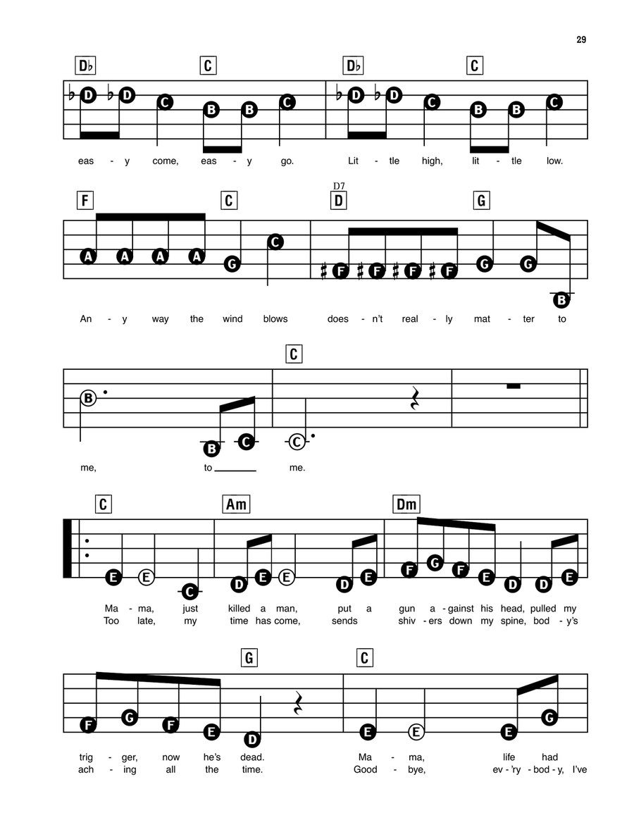 Bohemian Rhapsody Electronic Keyboard scores gallery preview page 2