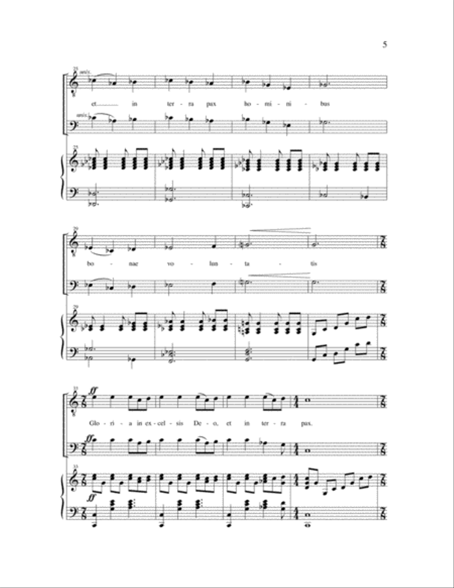 Gloria Gloria TTBB scores gallery preview page 4