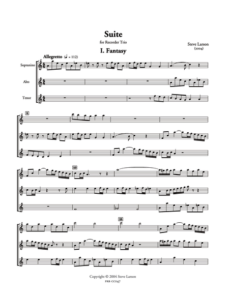 Suite a3 (score and part set)
