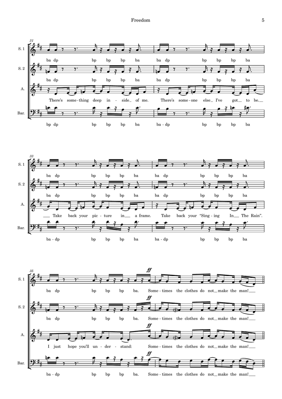 Freedom (arr. Hazel Hannam) Choir scores gallery preview page 5