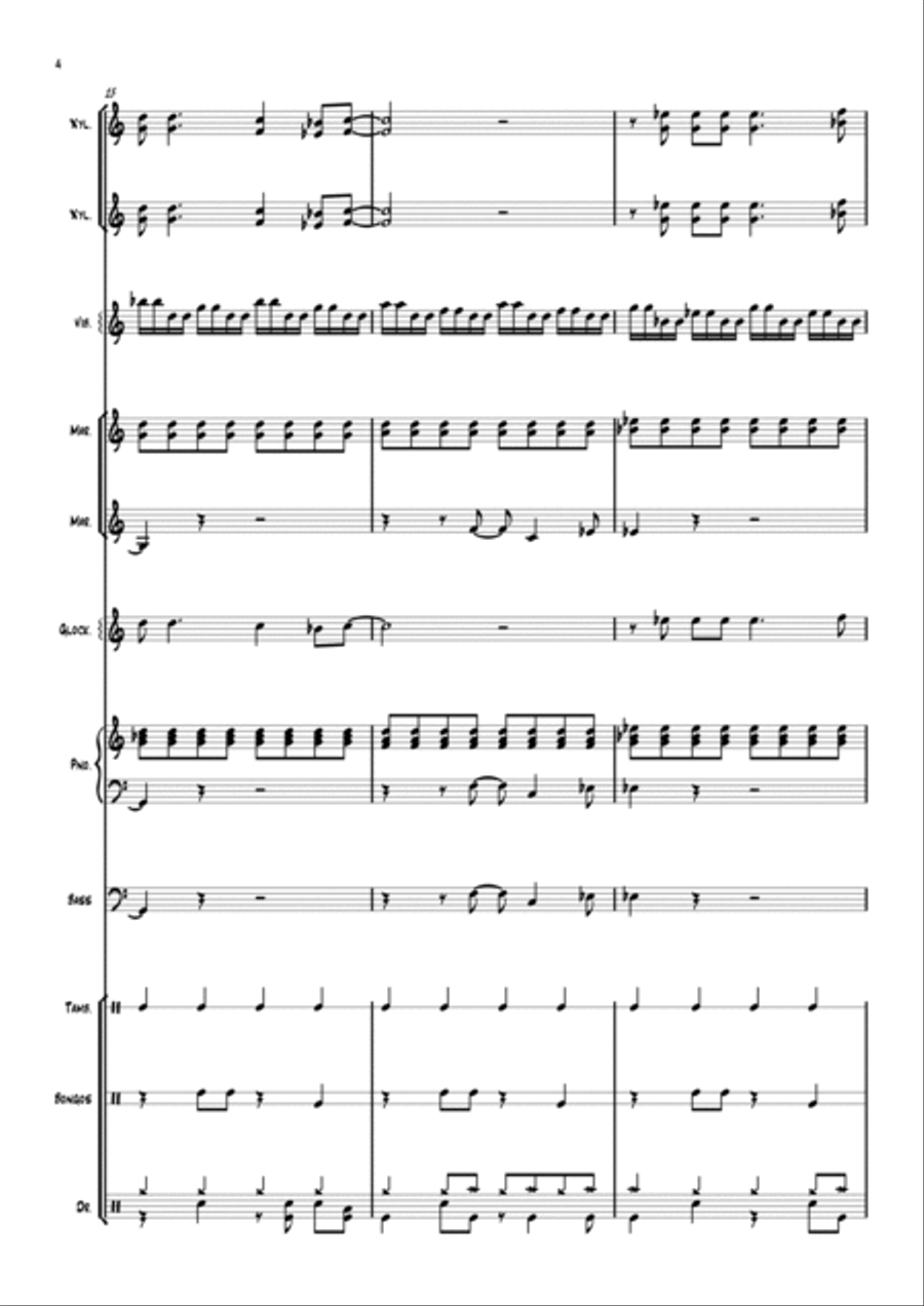 Gotta Catch Em All Percussion Ensemble scores gallery preview page 4