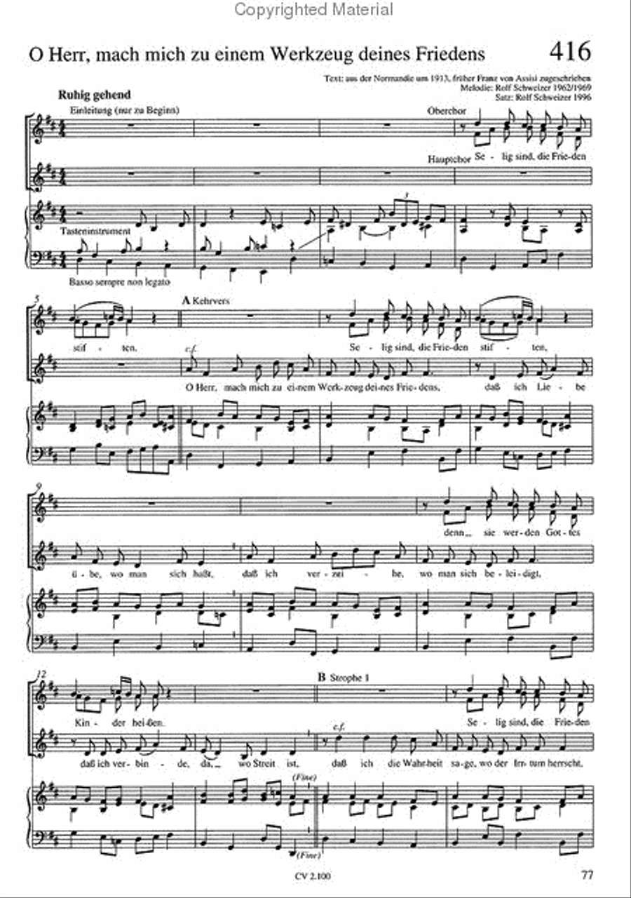 Chorsatze zum Evangelischen Gesangbuch, Heft 2 - Kommt mit Gaben und Lobgesang Choir scores gallery preview page 4