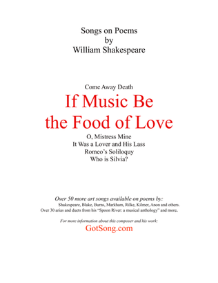 Book cover for If Music Be the Food of Love (Shakespeare)