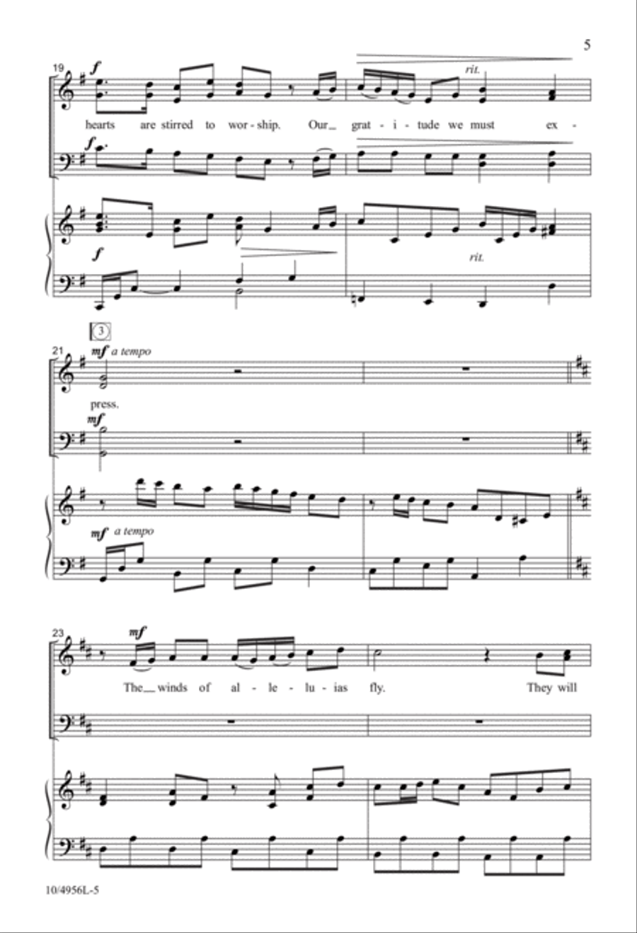 Winds of Alleluia 4-Part scores gallery preview page 5
