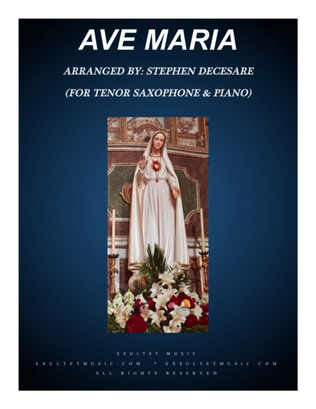 Book cover for Ave Maria (for Tenor Saxophone solo - Piano accompaniment)