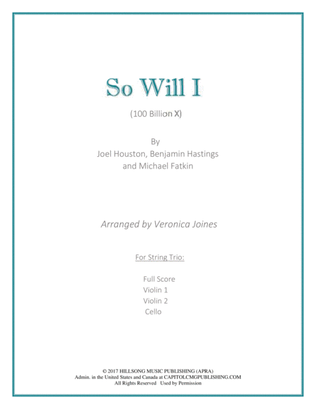 Book cover for So Will I (100 Billion X)