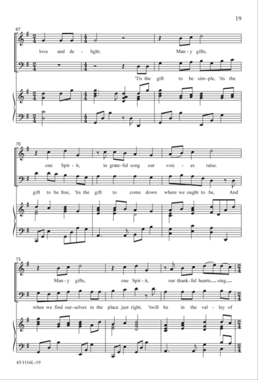12 Anthems for about 12 Singers 3-Part scores gallery preview page 19