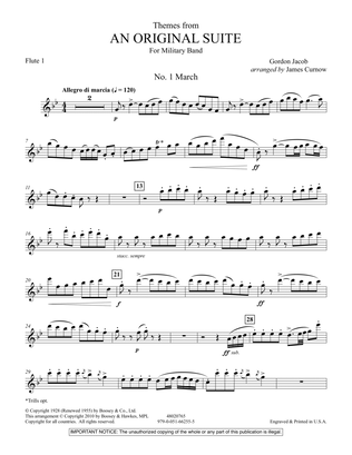 Book cover for Themes from An Original Suite - Flute 1