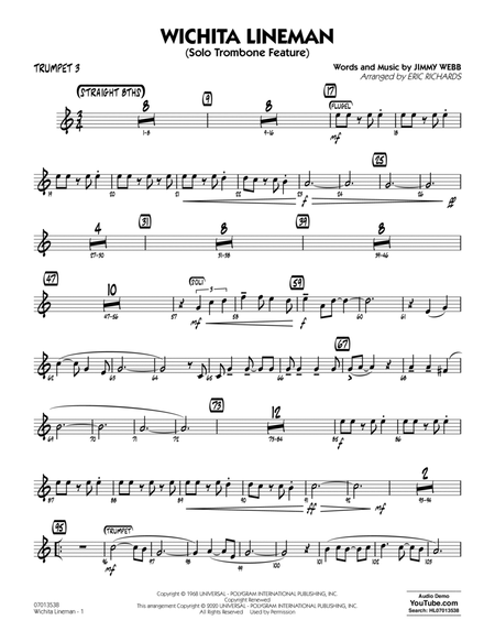 Wichita Lineman (arr. Eric Richards) - Trumpet 3