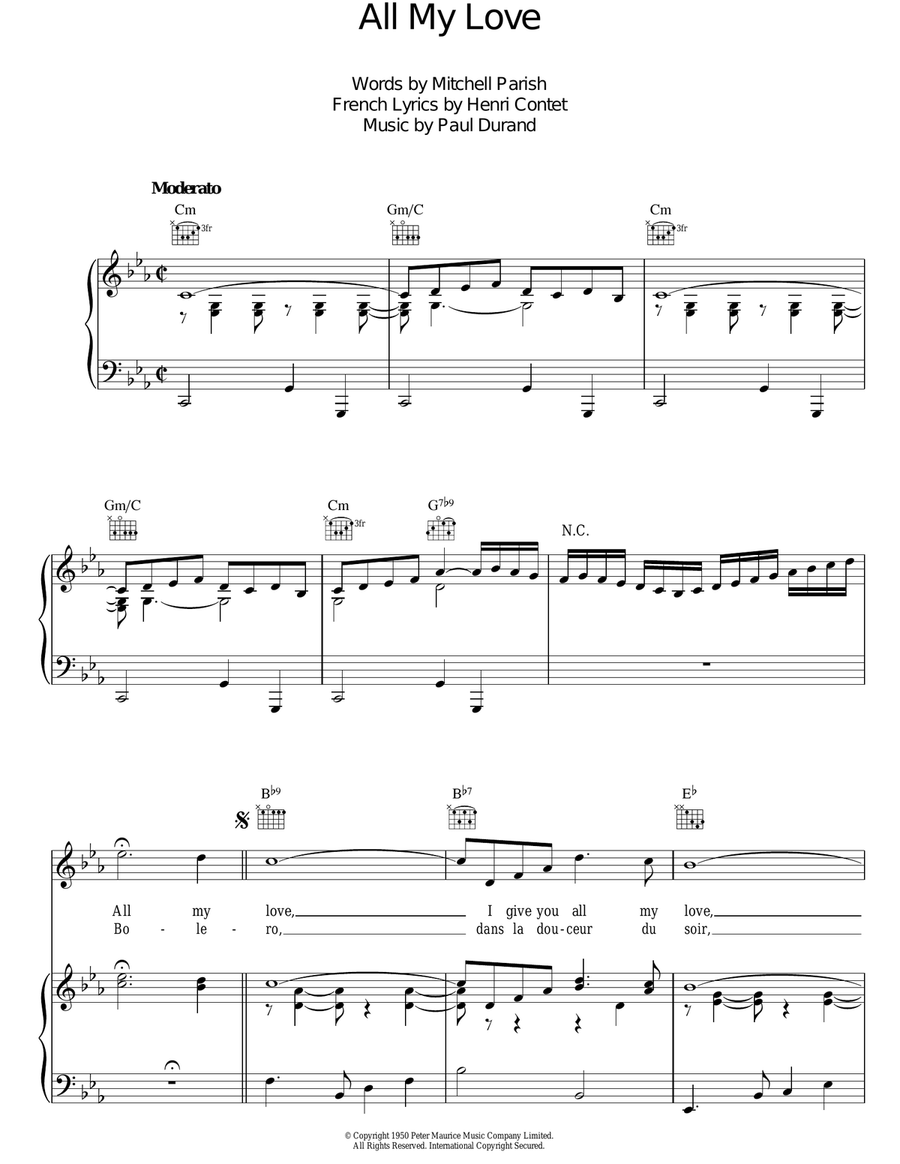 All My Love All My Love Guitar scores gallery preview page 1