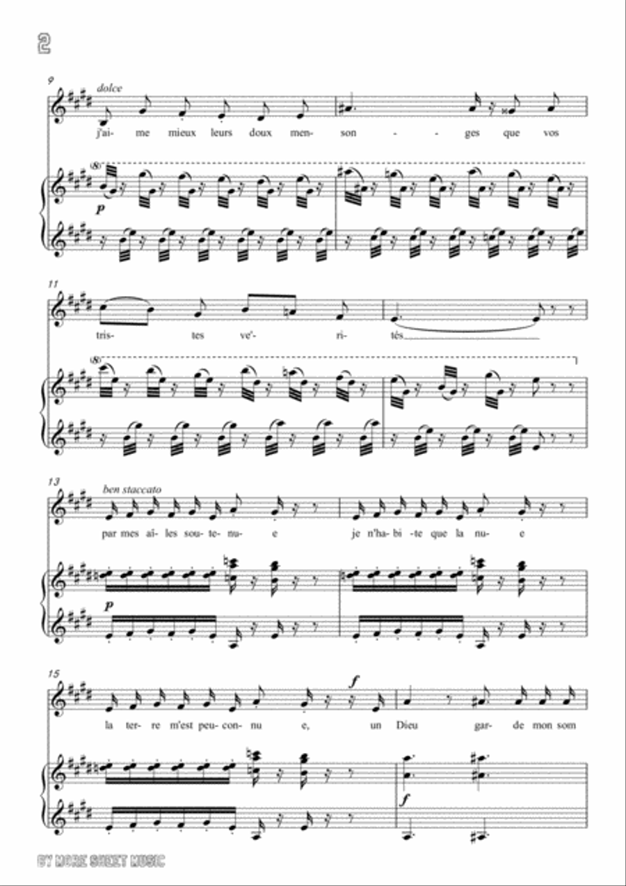 Meyerbeer-La fille de l'air in E Major,for Voice and Piano Voice Solo scores gallery preview page 4