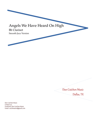 Book cover for Bb Clarinet - "Angels We Have Heard On High" - smooth jazz version
