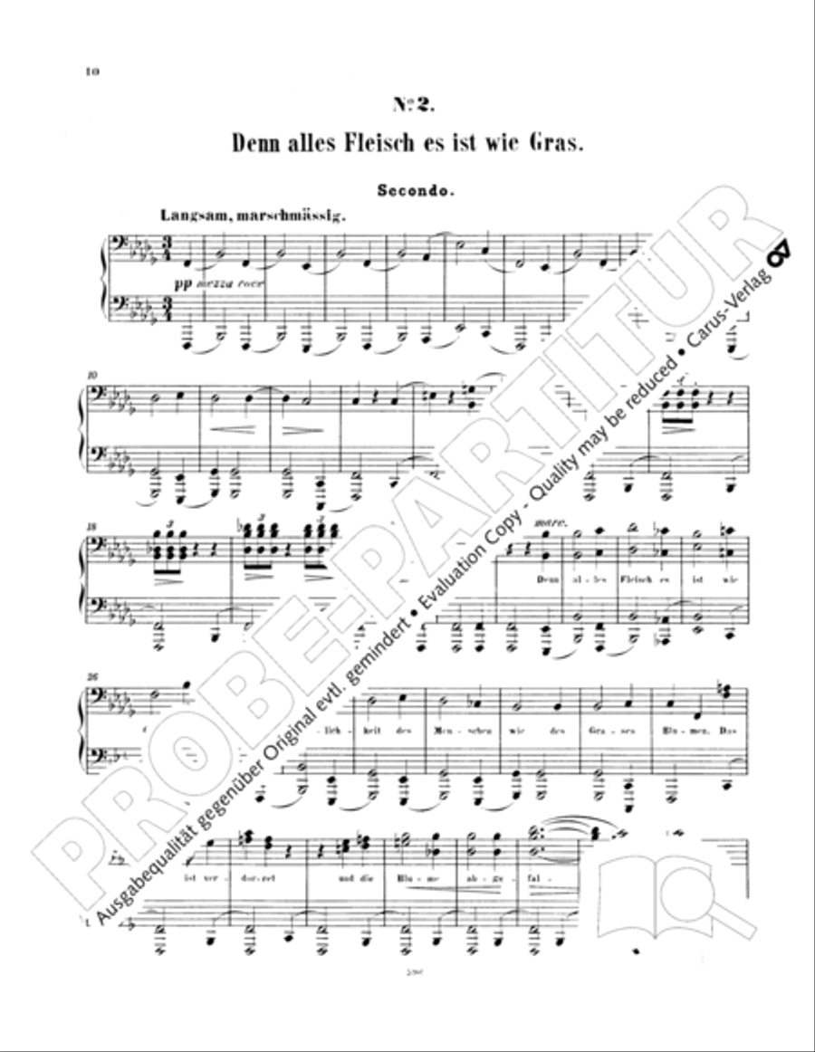 Ein Deutsches Requiem (German Requiem) Piano Duet scores gallery preview page 19