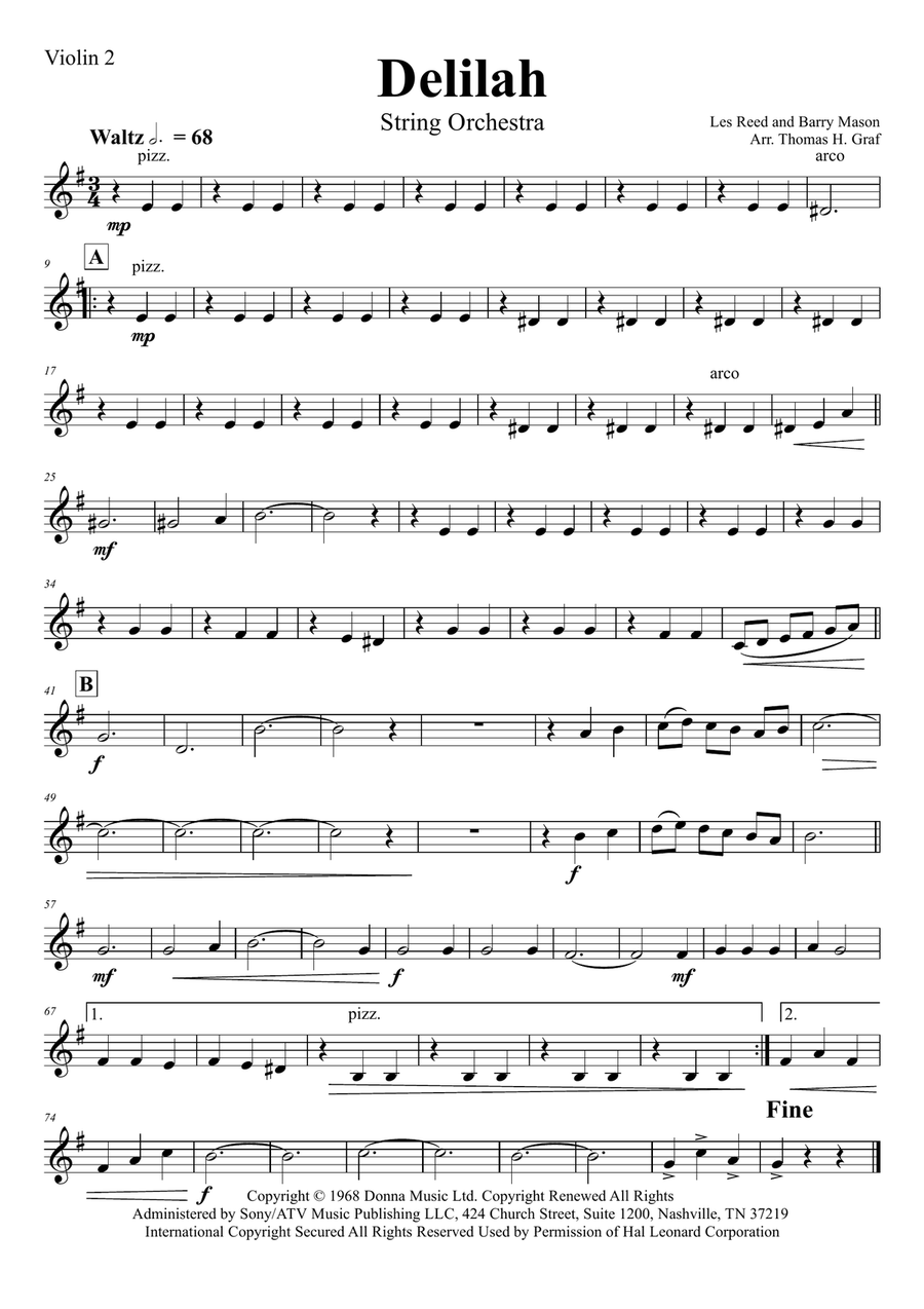 Delilah String Orchestra scores gallery preview page 5