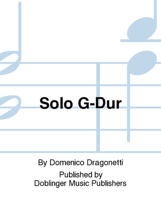 Book cover for Solo G-Dur