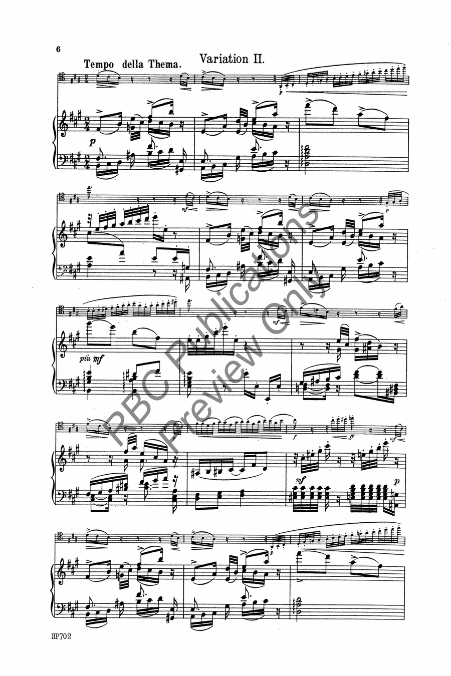 Variations On A Rococo Theme Viola scores gallery preview page 7