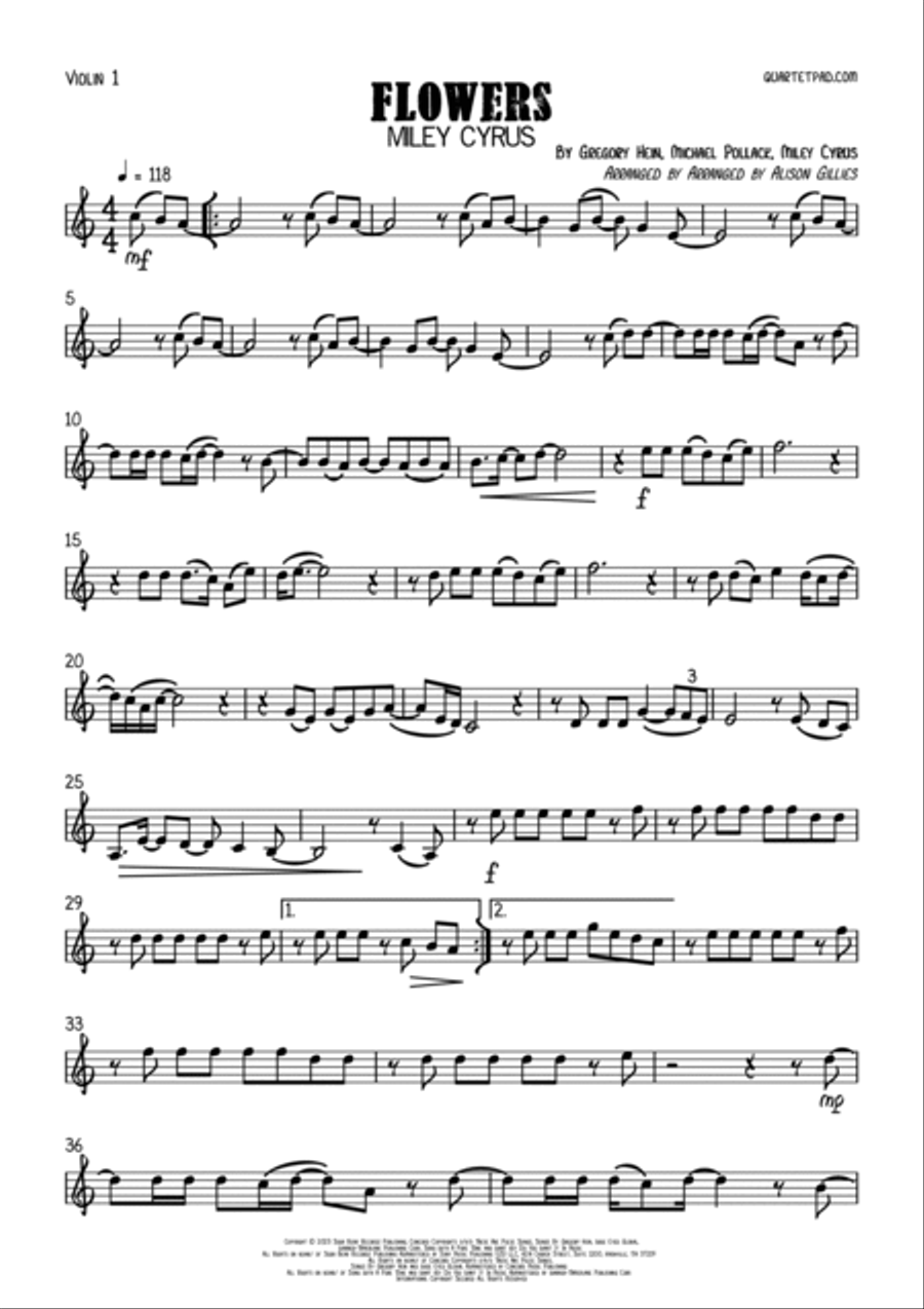 Flowers String Trio scores gallery preview page 6