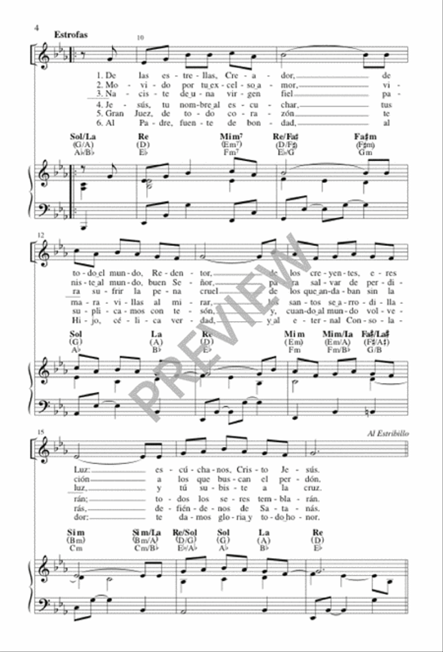 Creator of the Stars of Night / De las Estrellas, Creador 2-Part scores gallery preview page 4