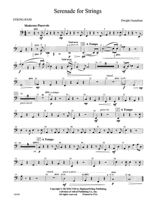 Serenade for Strings: String Bass