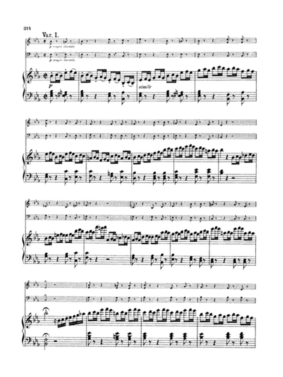 Beethoven: Trio No. 10, in E flat Major, 14 Variations (for piano, violin, and cello)