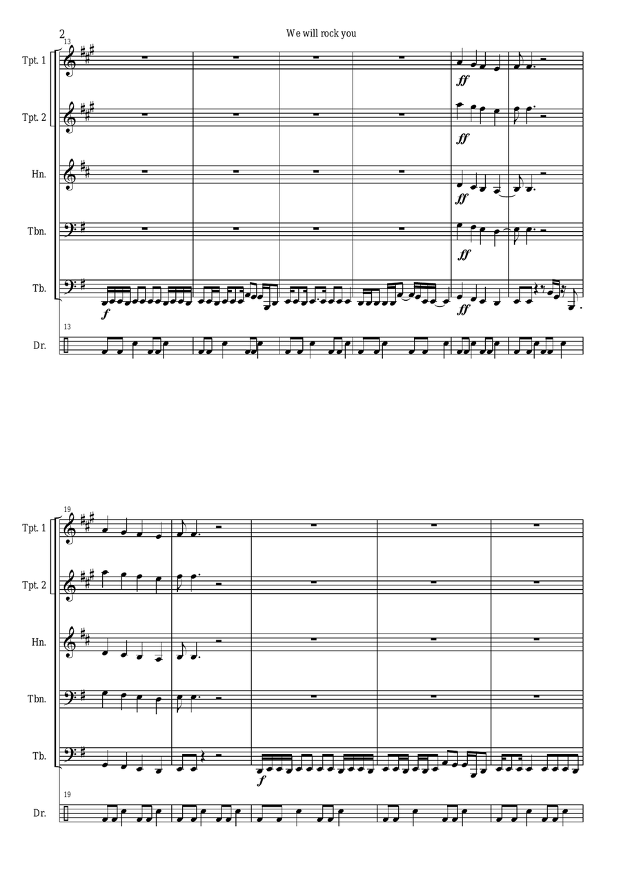 We Will Rock You Small Ensemble scores gallery preview page 4