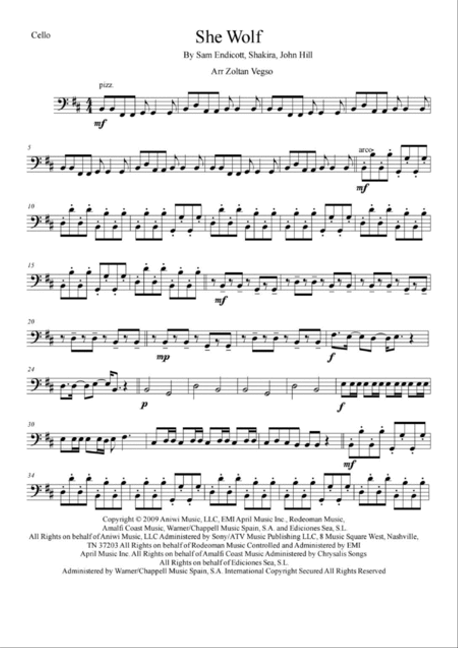 She Wolf String Quartet scores gallery preview page 3