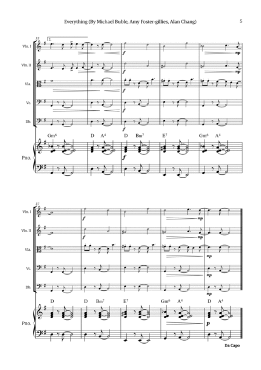 Everything Everything String Quintet scores gallery preview page 5