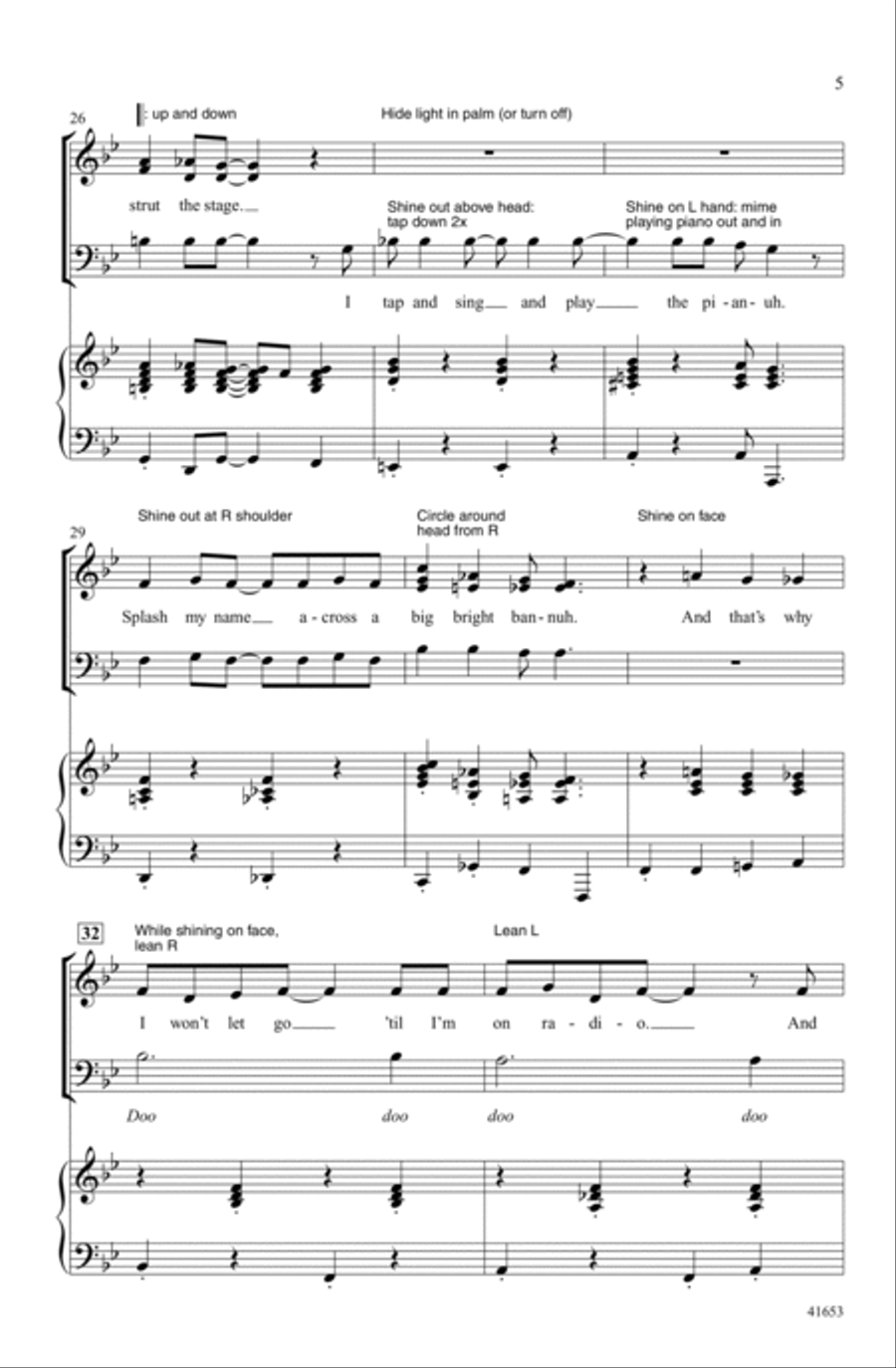 When I Get My Name in Lights Choir scores gallery preview page 4