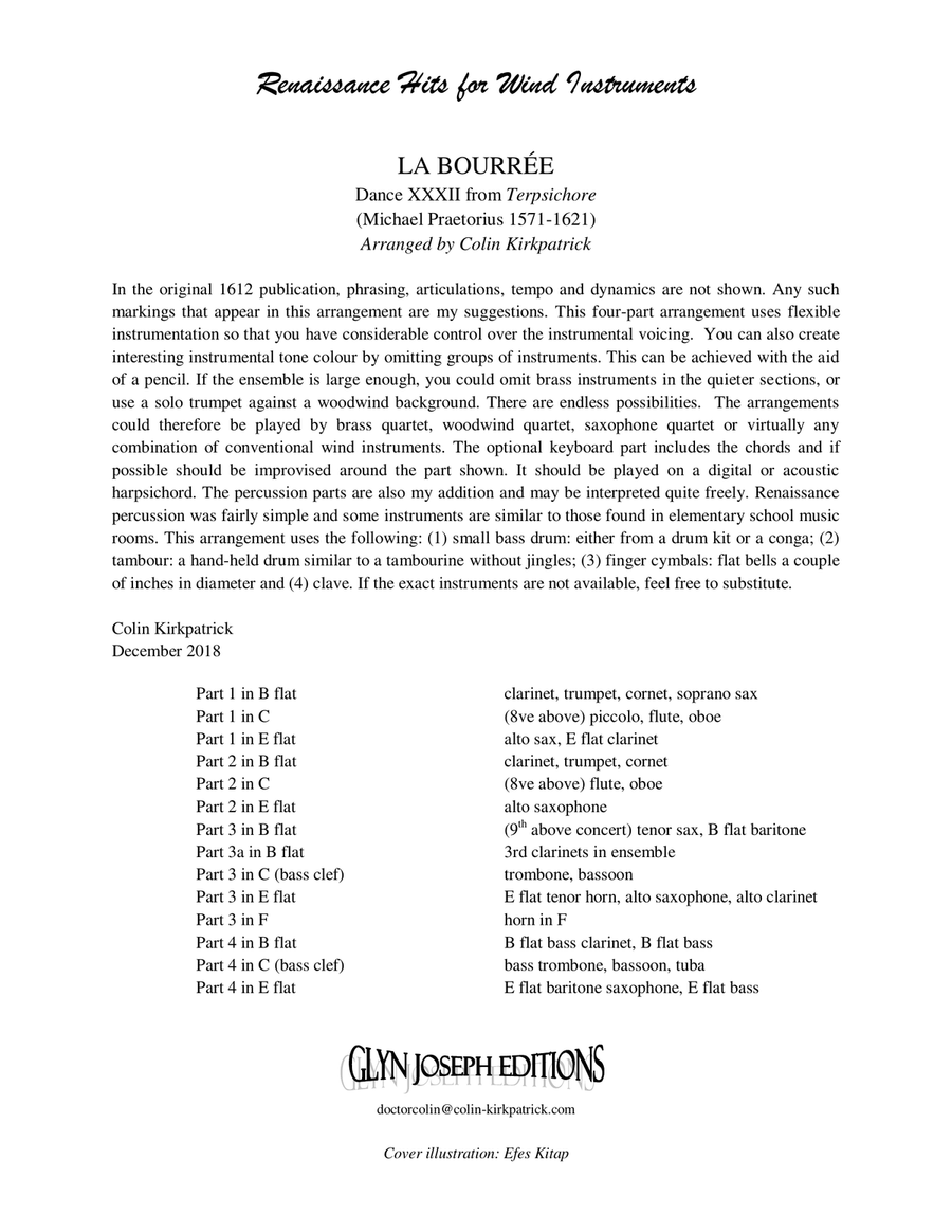 Renaissance Hits for Winds: La Bourrée - Dance 32 from Terpsichore (Praetorius) School and Community scores gallery preview page 3