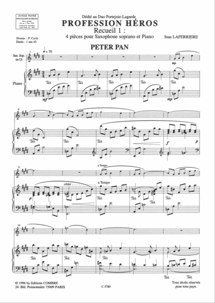 Profession heros - Volume 1 Soprano Saxophone scores gallery preview page 2