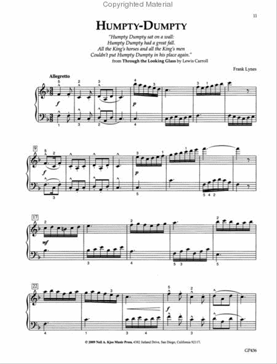 Lynes: Scenes from Alice in Wonderland Piano Solo scores gallery preview page 3