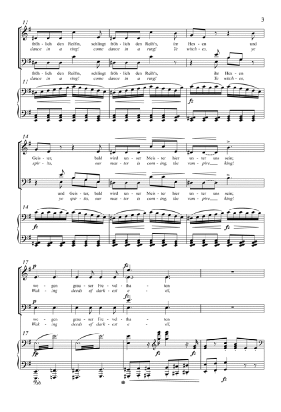 Chorus of Witches and Spirits 4-Part scores gallery preview page 2