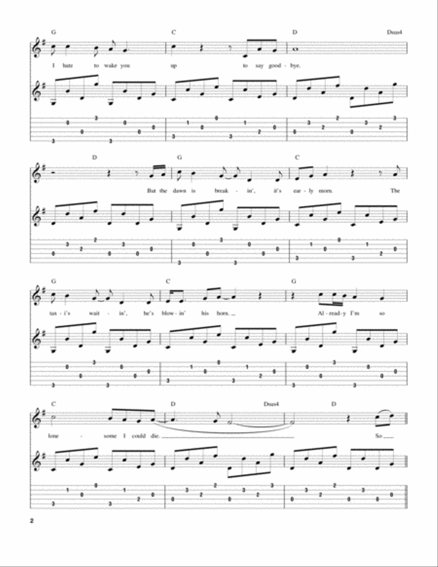Leaving On A Jet Plane Guitar Tablature scores gallery preview page 2