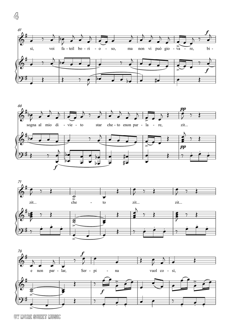 Pergolesi-Stizzoso,mio stizzoso in G Major,for Voice and Piano Pergolesi-Stizzoso,mio stizzoso in G Major,for Voice and Piano Piano, Vocal scores gallery preview page 6