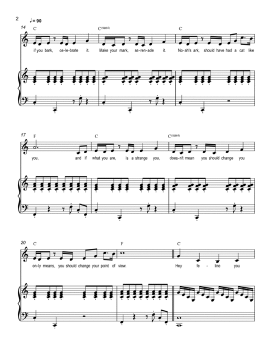 The Cat's Meow, from Barbie as the Princess and the Pauper Voice scores gallery preview page 2