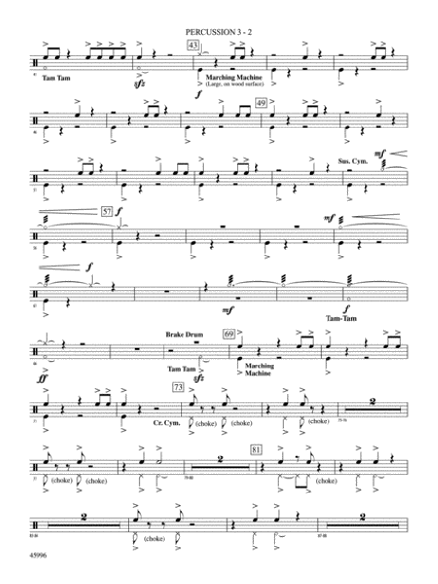 Terracotta Warriors: 3rd Percussion Concert Band scores gallery preview page 2