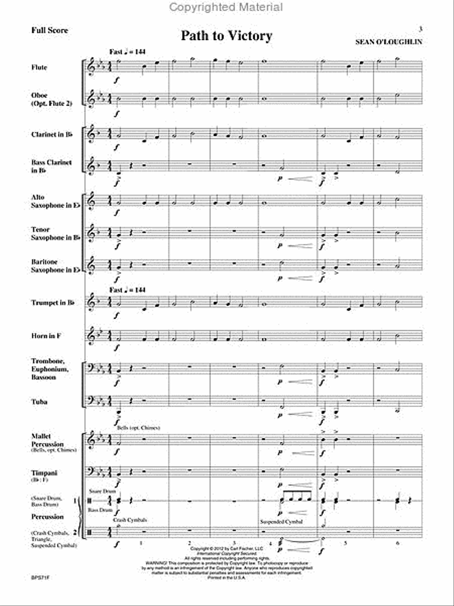 Path to Victory Concert Band scores gallery preview page 2