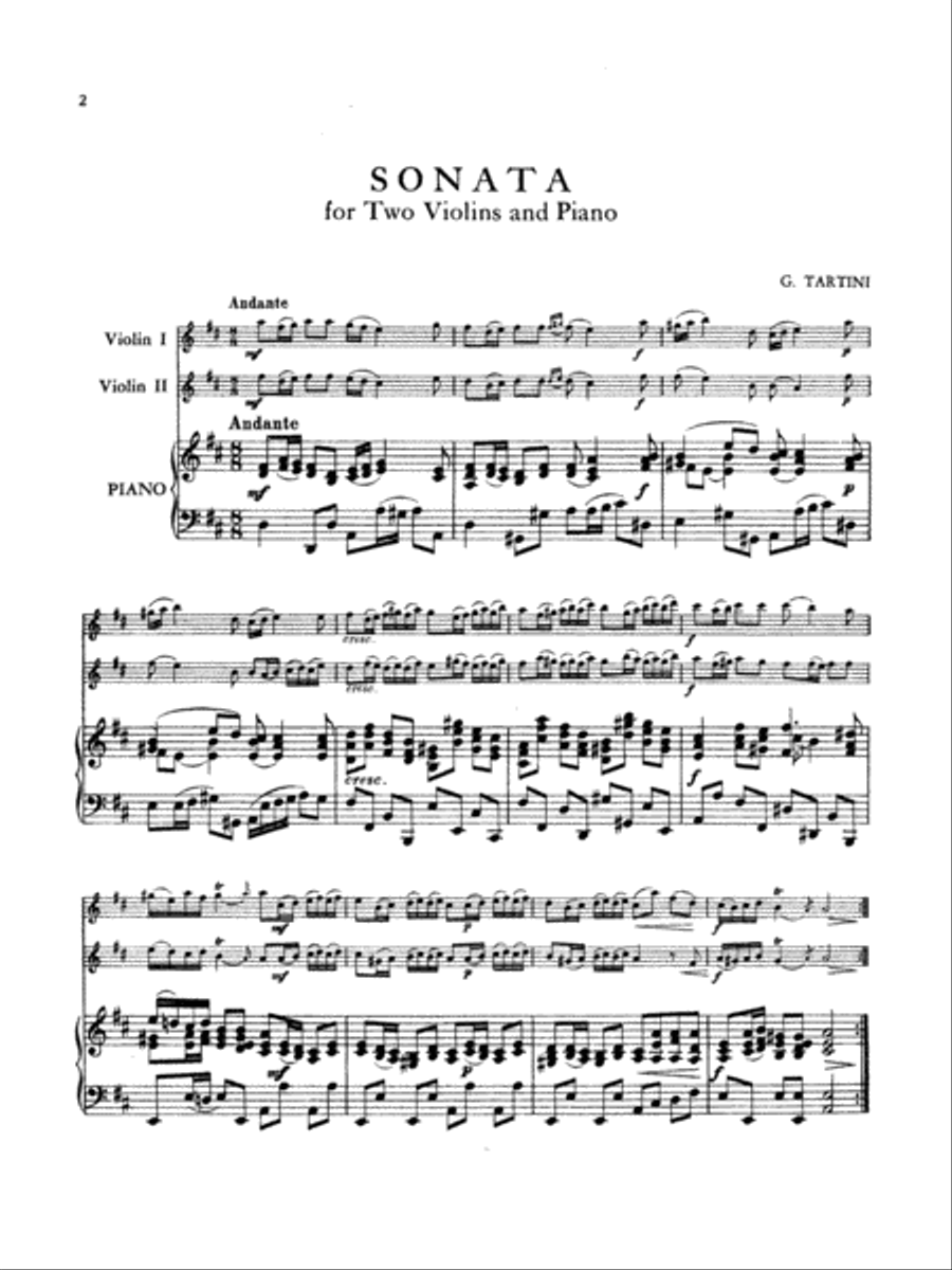 Sonata in D Major String Duet scores gallery preview page 3