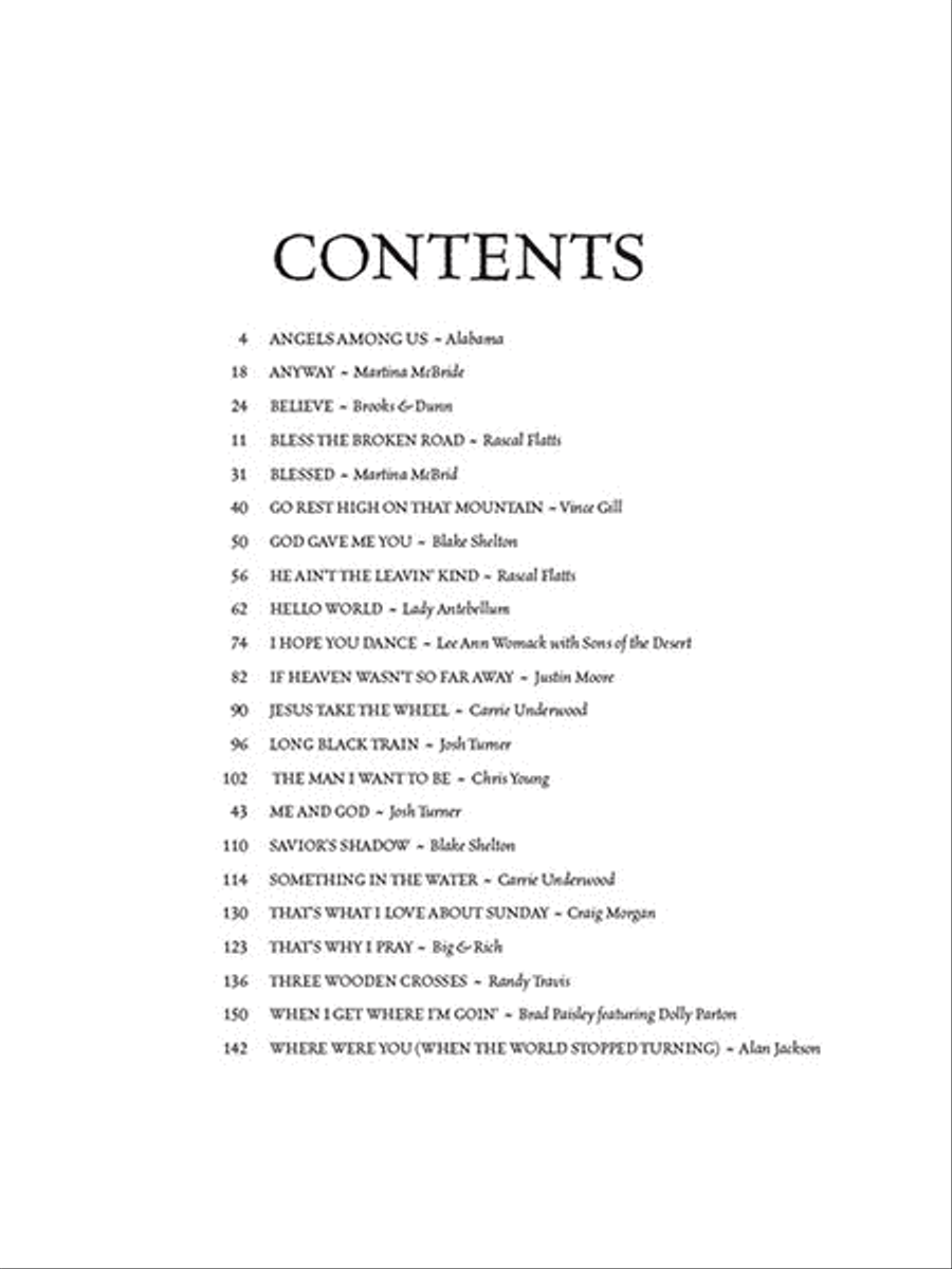 Country Songs of Faith, Hope & Love - 2nd Edition Piano, Vocal, Guitar scores gallery preview page 2