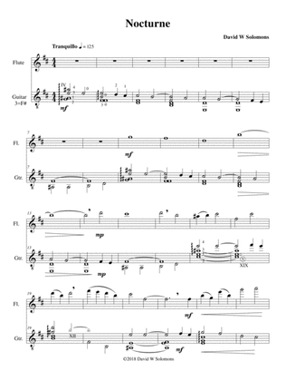 Nocturne for flute and guitar