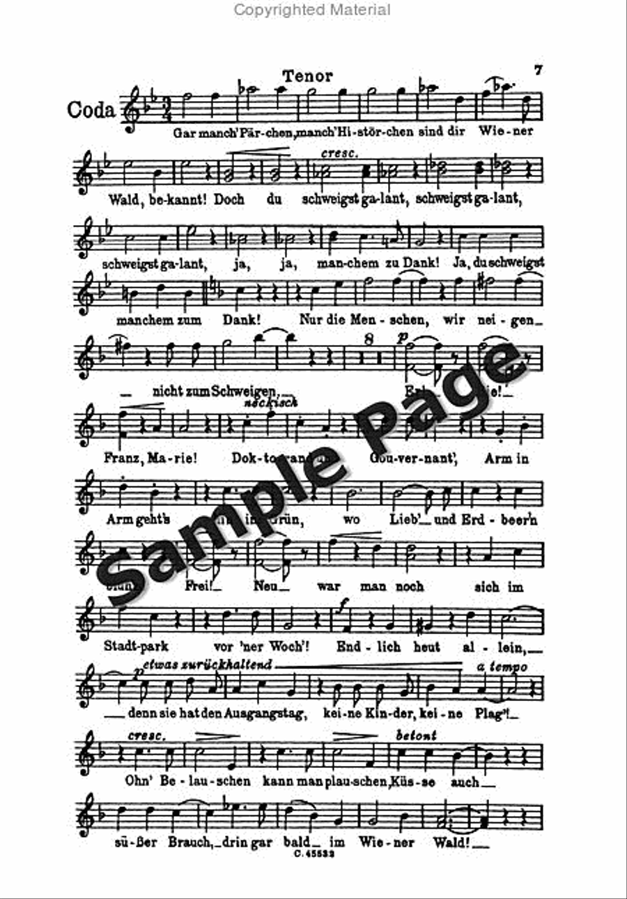 Wiener Wald Op. 325 Choir scores gallery preview page 8